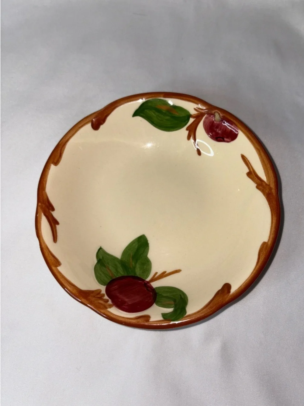 Franciscan Apple Set of 3 Shallow Bowls 5” Vintage USA Hand Painted - AS IS